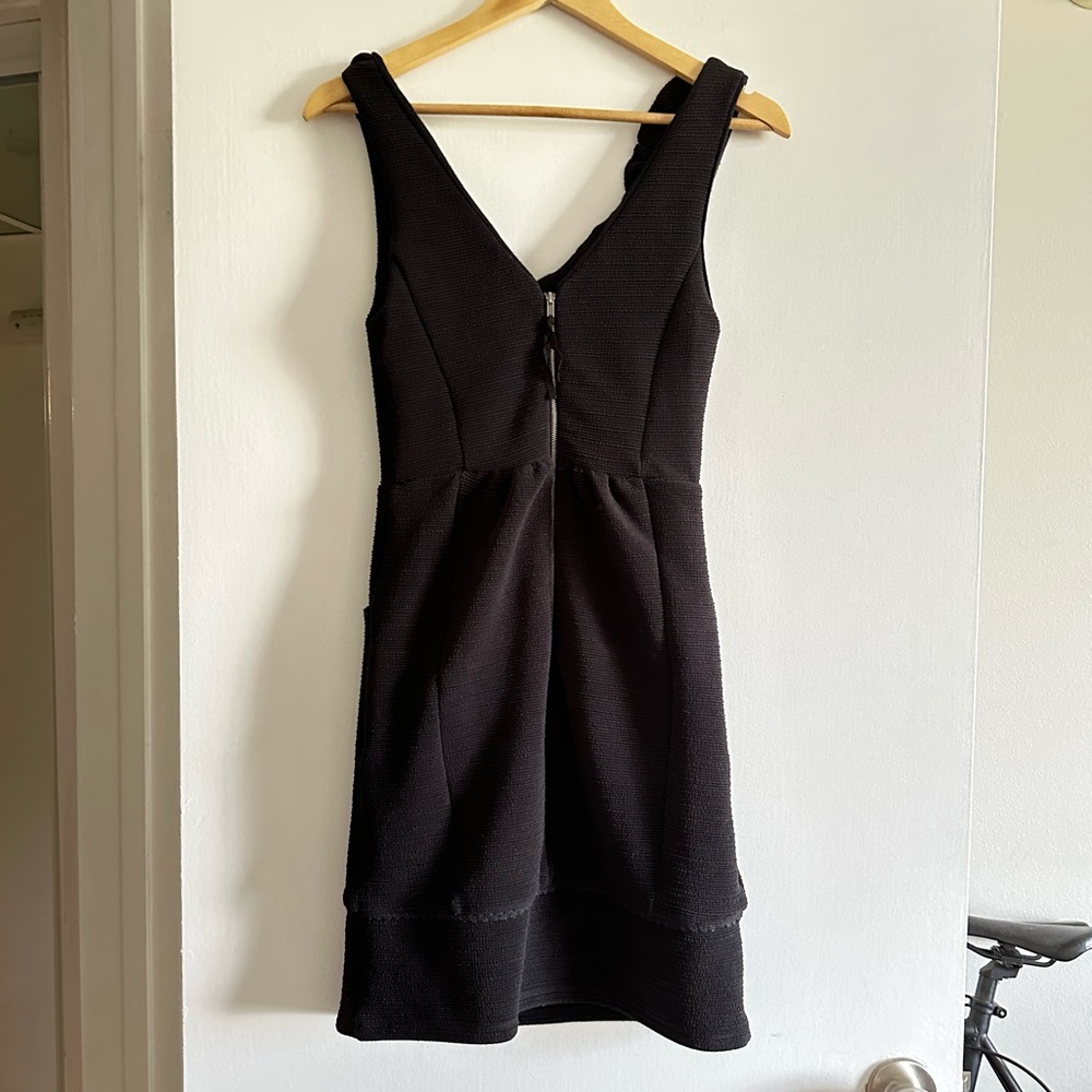 Anthropologie Maeve Black Ruffle Ottoman Cocktail Dress Size XS EUC - Picture 10 of 13